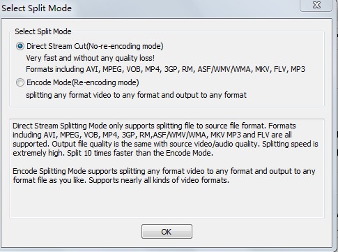 AVI/MPEG/RM/WMV Splitter