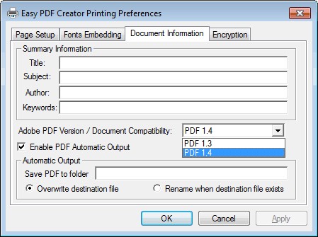 Easy PDF Creator