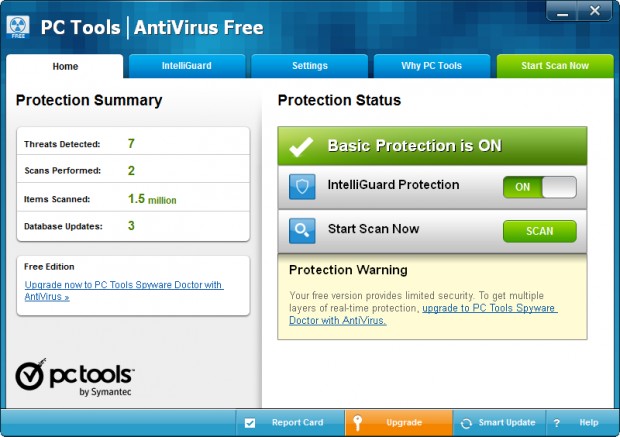 PC Tools AntiVirus Free Edition Ekran Goruntusu PC Tools AntiVirus Free Edition Ekran Goruntusu