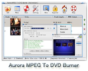 Aurora MPEG to DVD Burner