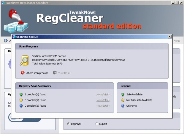 TweakNow RegCleaner Standard