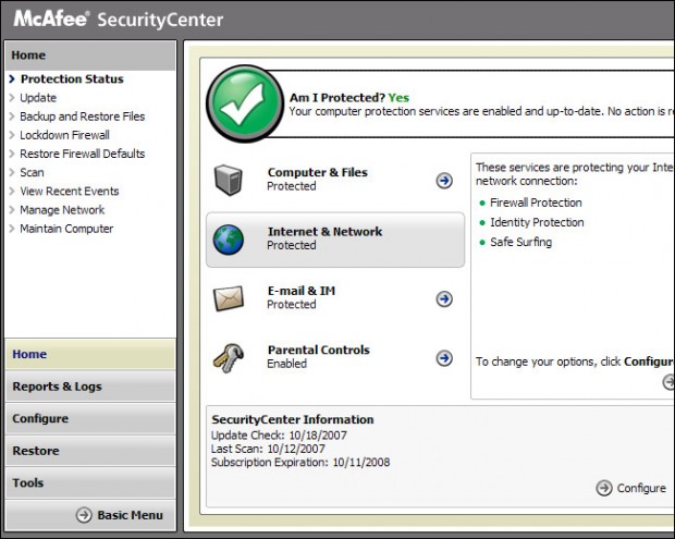 McAfee Total Protection with SiteAdvisor Plus