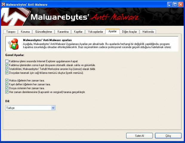Malwarebytes Anti-Malware Ekran Görüntüsü Malwarebytes Anti-Malware Ekran Görüntüsü