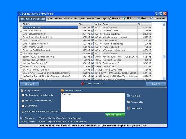 Duplicate Music Files Finder