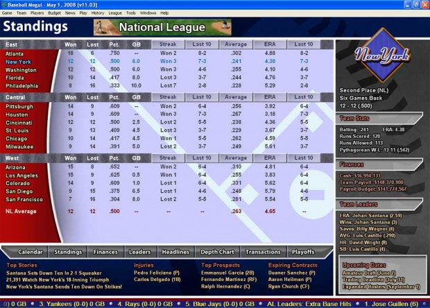 Baseball Mogul 2009 demo