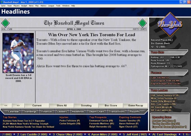 Baseball Mogul 2009 demo