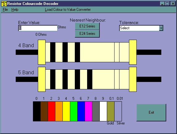 Resistor Colourcode Decoder