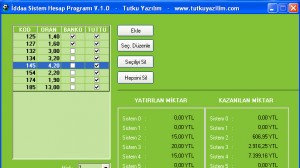 İddaa Sistem Hesap Programı