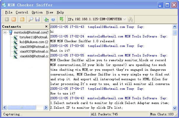 Msn Checker Sniffer