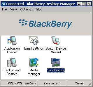 research in motion blackberry desktop manager