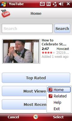 YouTube for Windows Mobile