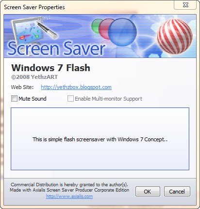 Win7 Flash Screensaver