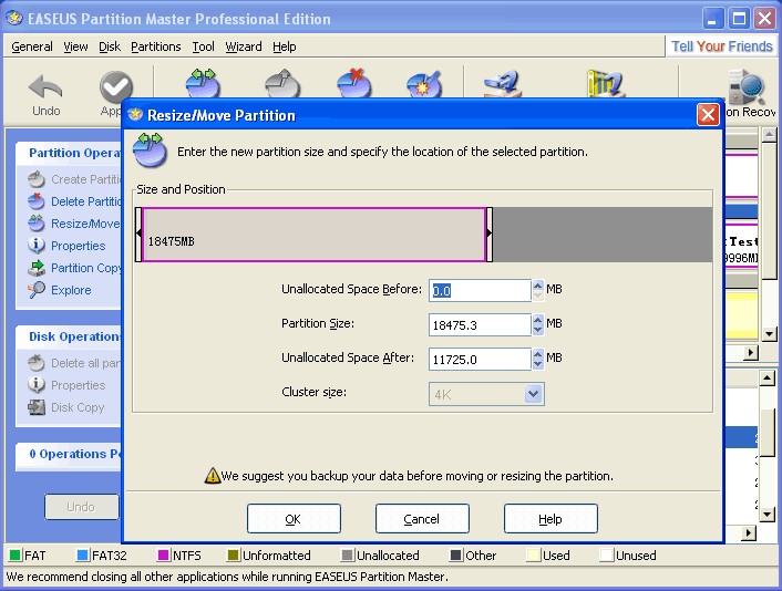 easeus partition master free edition