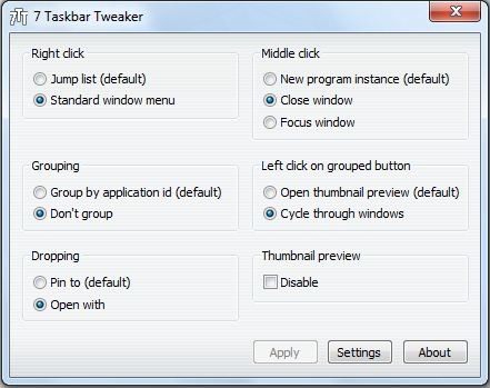 7 Taskbar Tweaker