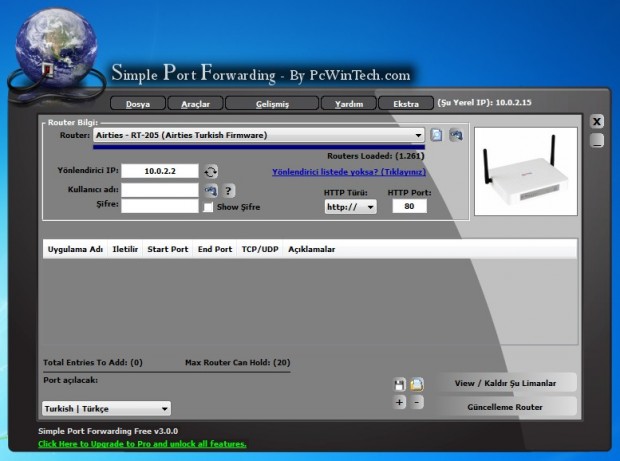 Simple Port Forwarding Ekran Görüntüsü