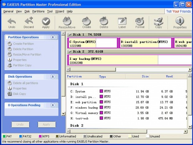 Easeus Partition Master Professional