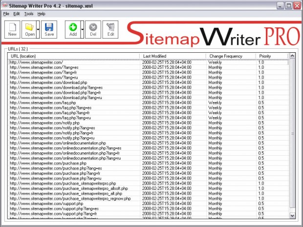 Sitemap Writer