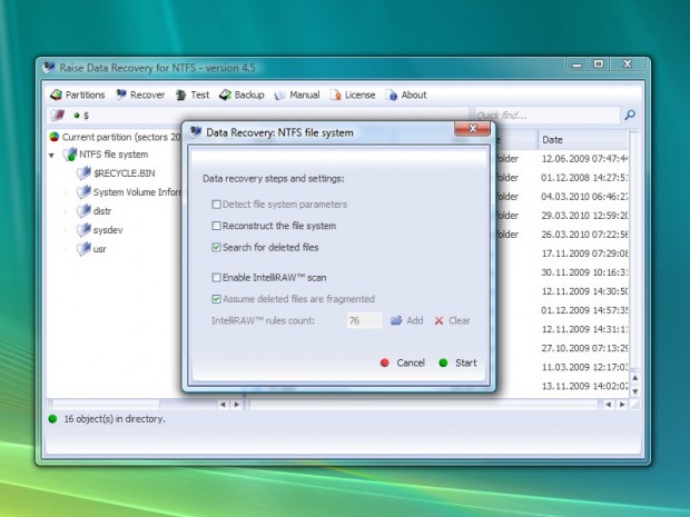 Raise Data Recovery for NTFS Raise Data Recovery for NTFS