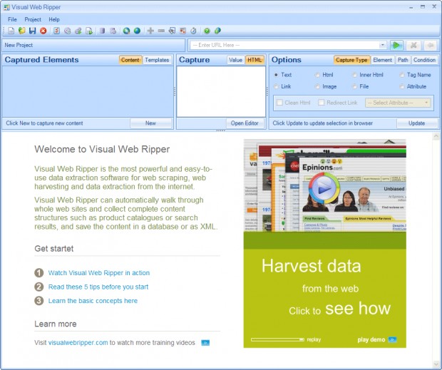 Visual Web Ripper Ekran Görüntüsü