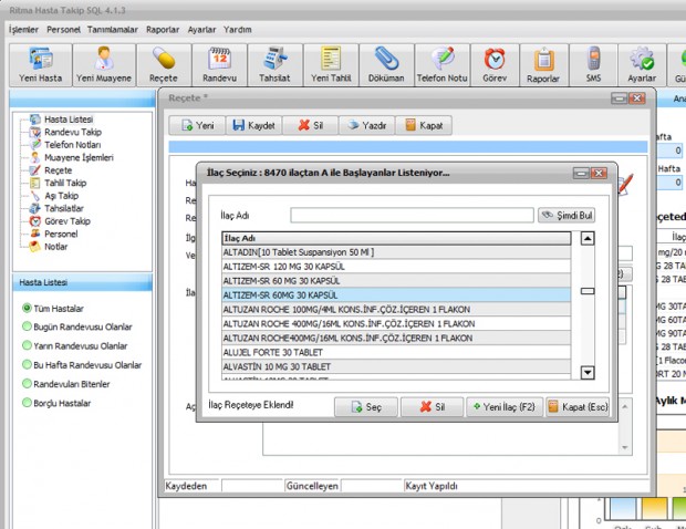 Ritma Hasta Takip Programı Ritma Hasta Takip Programı