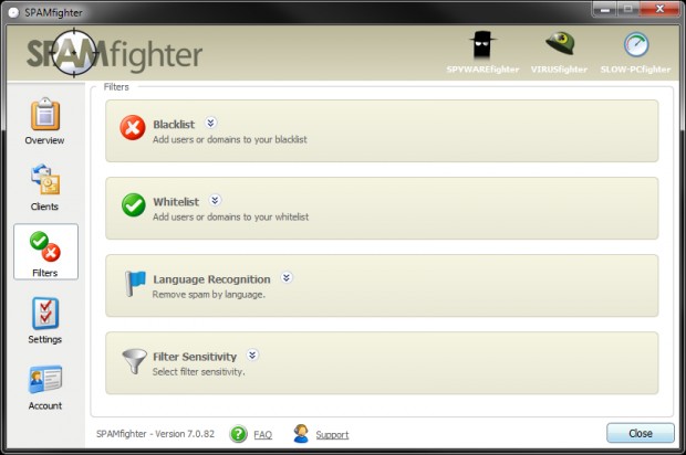 Spamfighter Ekran Görüntüsü Spamfighter Ekran Görüntüsü