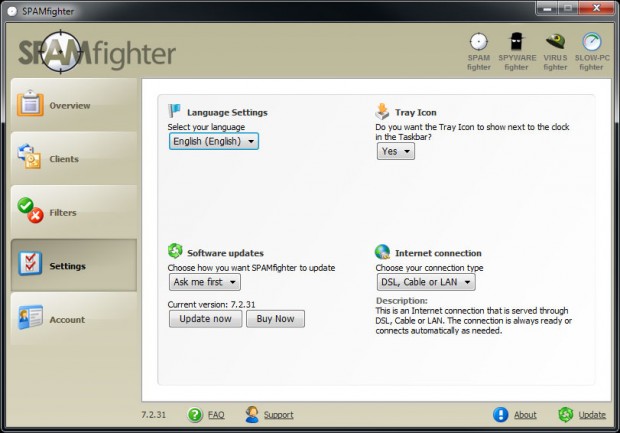 Spamfighter Ekran Görüntüsü Spamfighter Ekran Görüntüsü