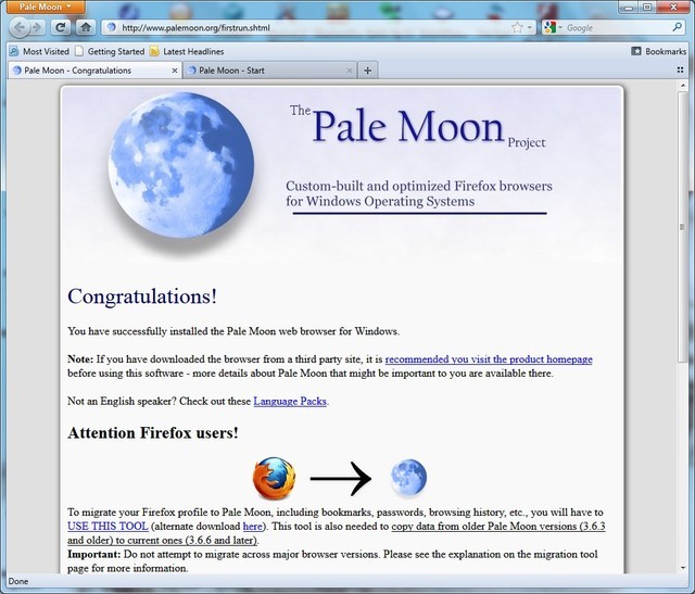 Pale Moon 32.3.1 free downloads