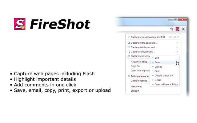 fireshot pro chrome key
