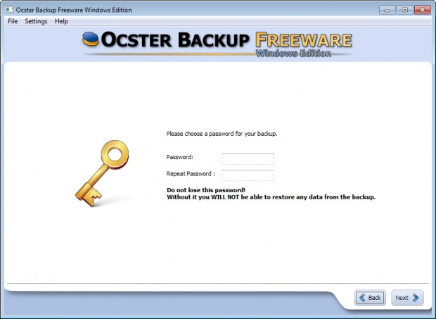 Ocster Backup Ekran Görüntüsü