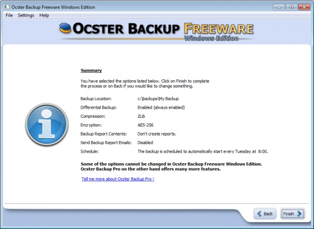 Ocster Backup Ekran Görüntüsü