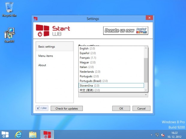StartW8 Ekran Goruntusu