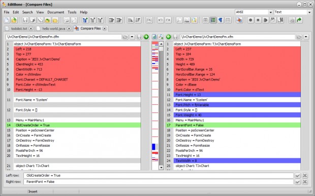 Editbone Ekran Goruntusu 2 - Compare Files